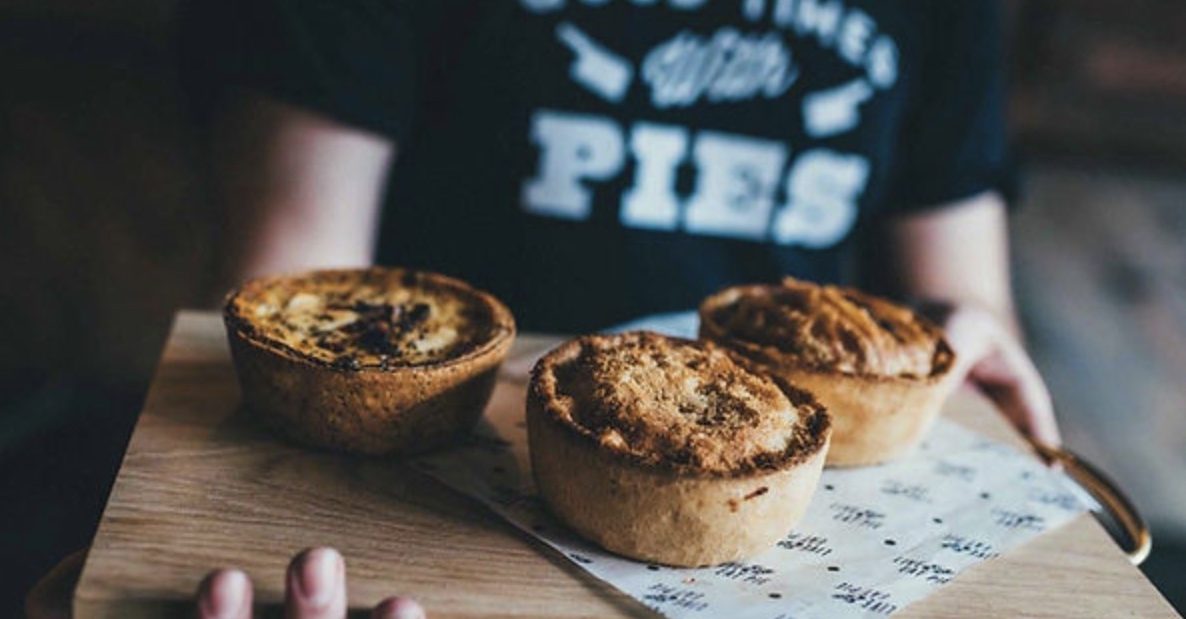Three pies from Pieminister