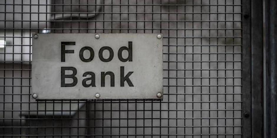 Food bank sign