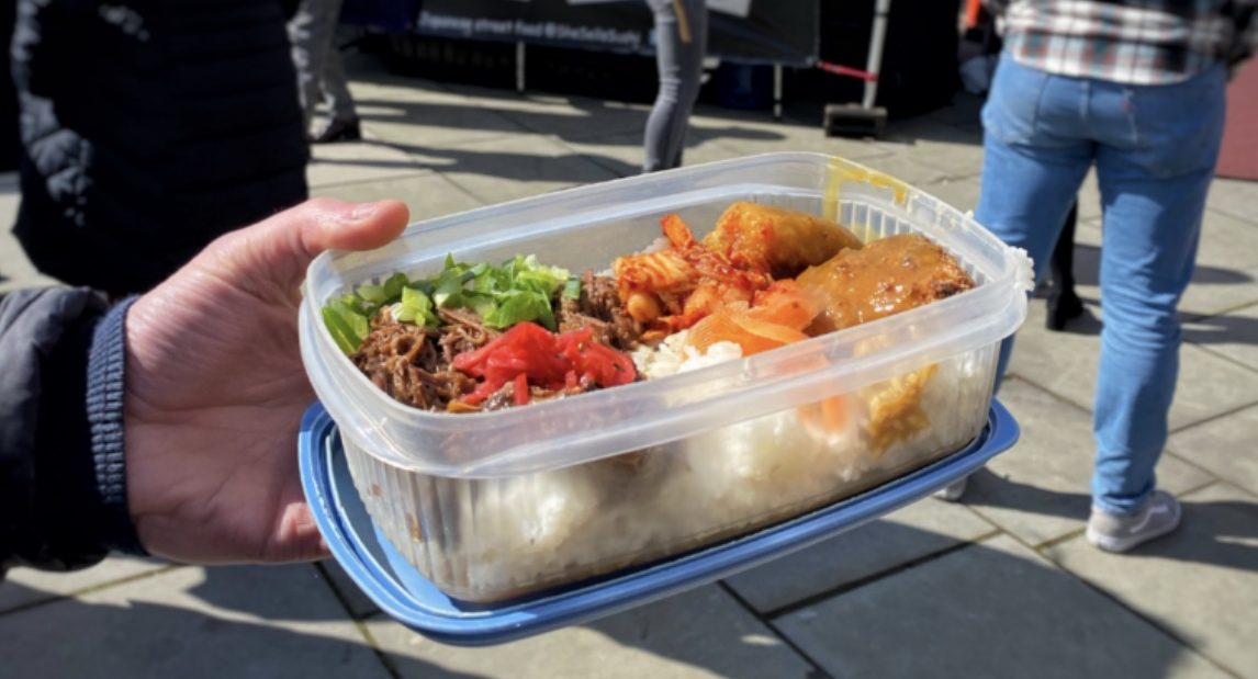 Lunch in a Tupperware container