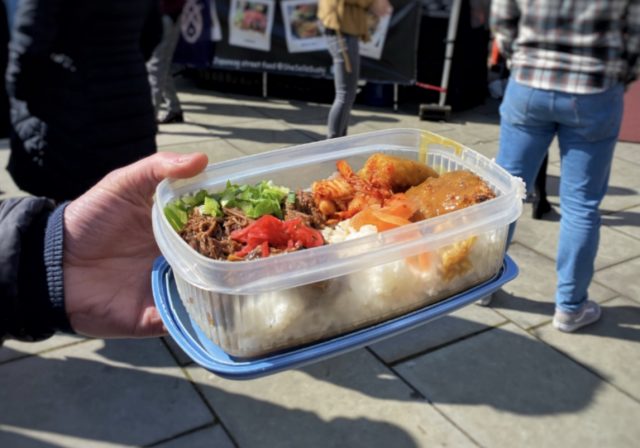 Lunch in a Tupperware container