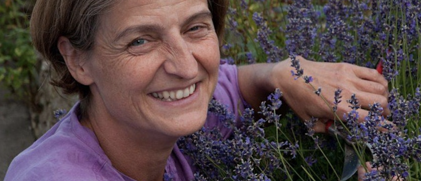 Sally Nex with lavender