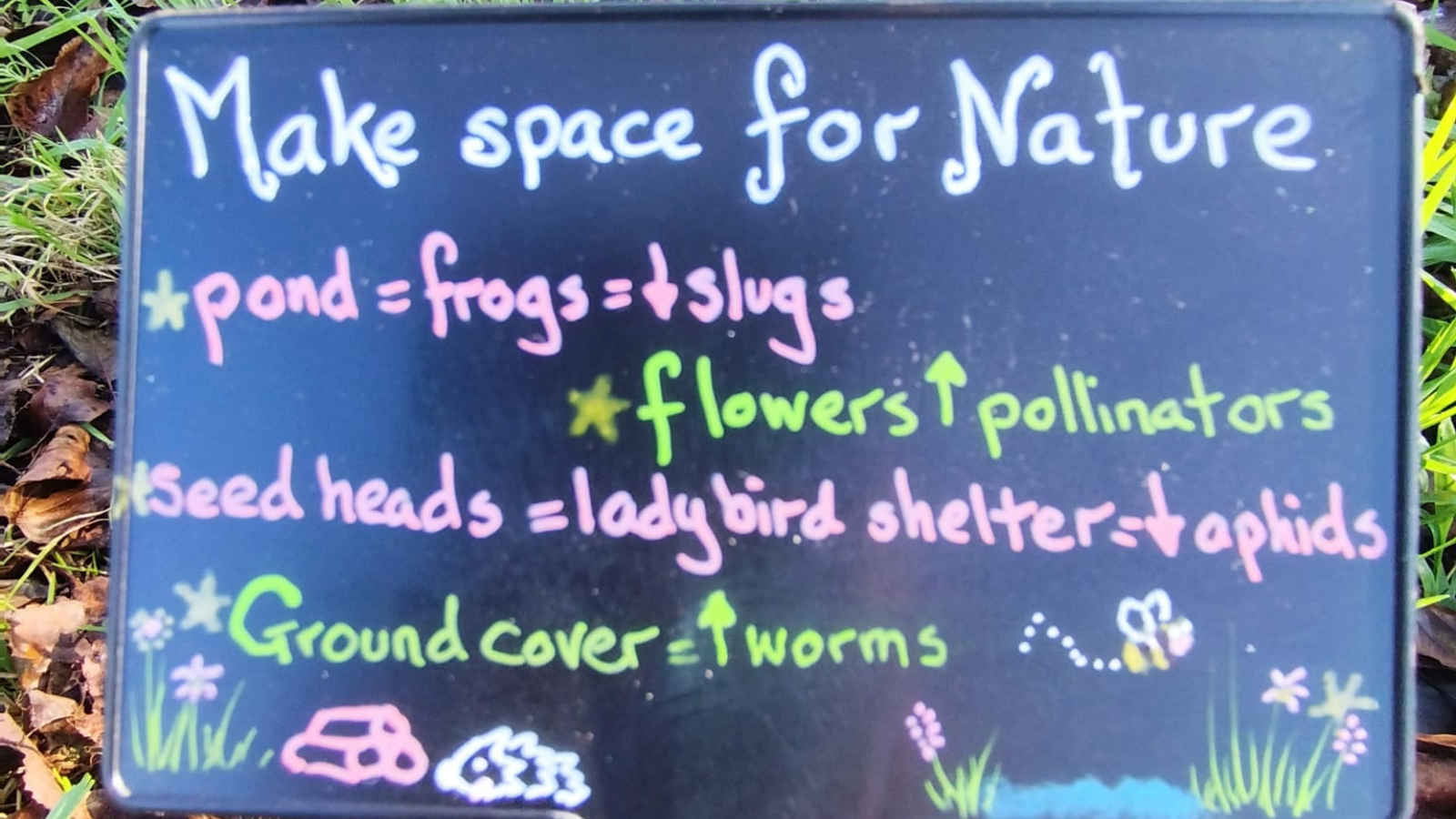 'Make space for nature' sign